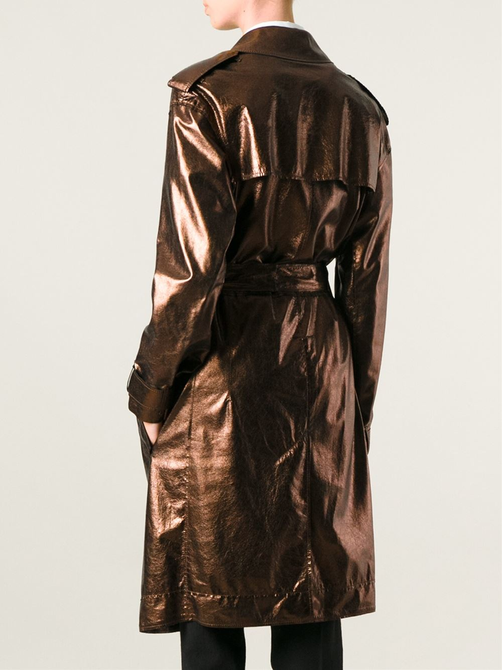 Wanda Nylon X Tom Greyhound Metallic Trench Coat In Lyst Splurge Rita Ora London Cafe De Paris Burberry