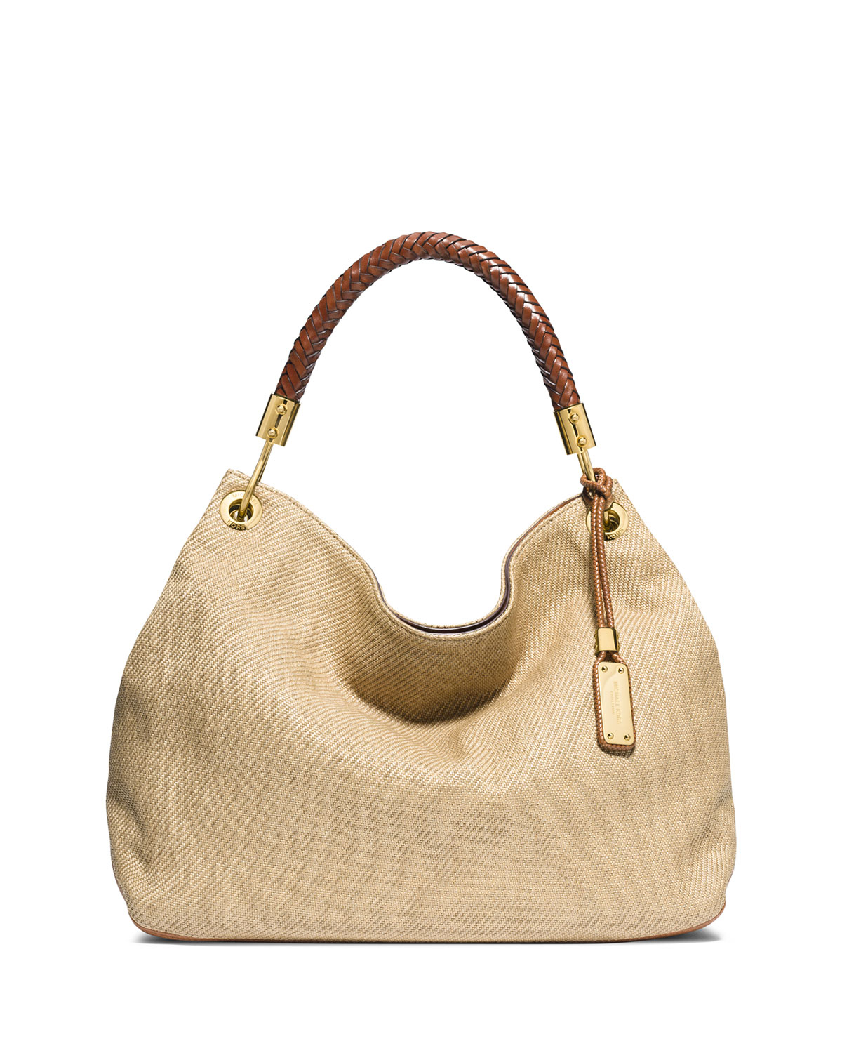 michael kors woven handbag