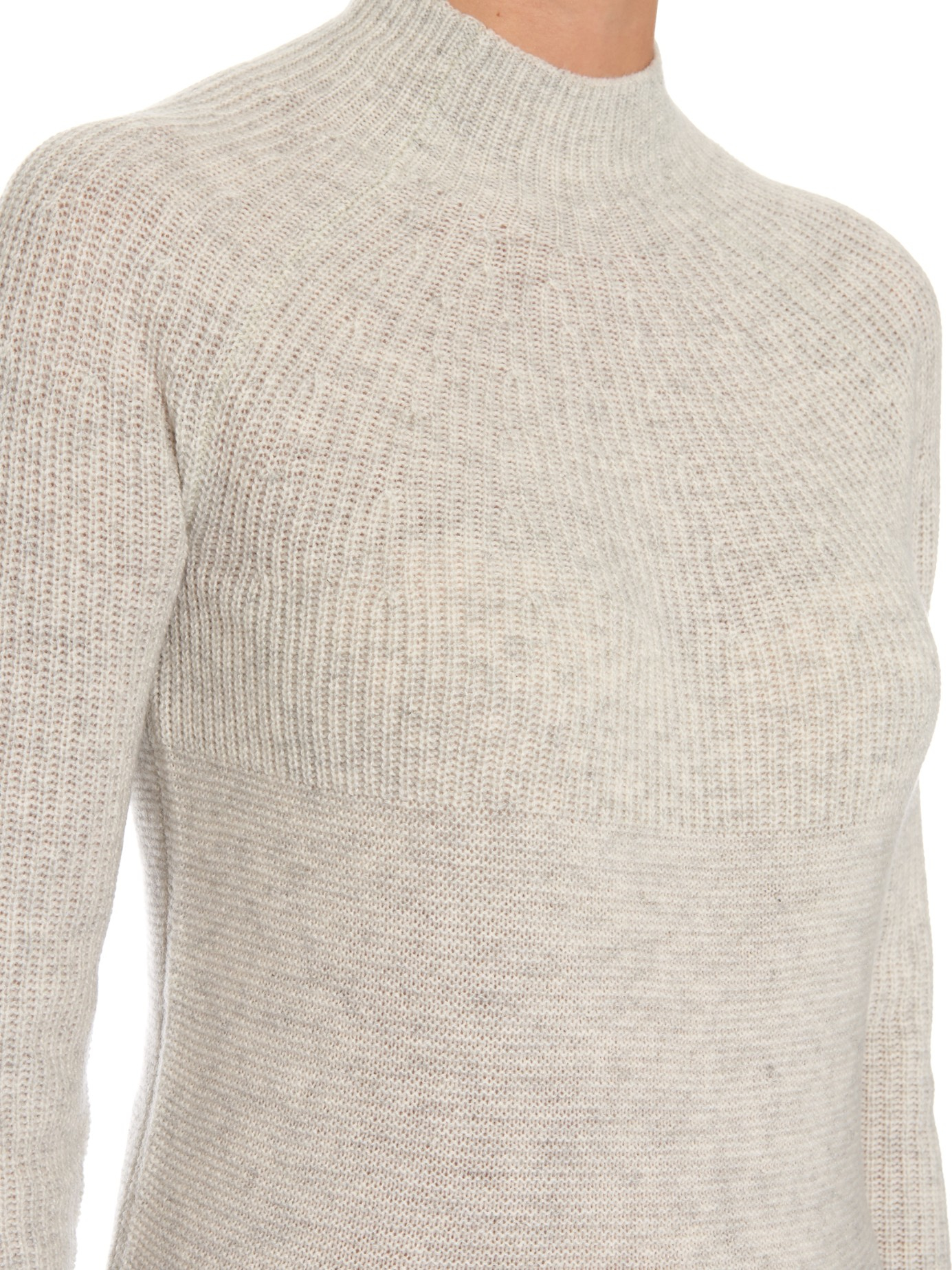 Lyst - Vince Mock-neck Cashmere Sweater in Gray