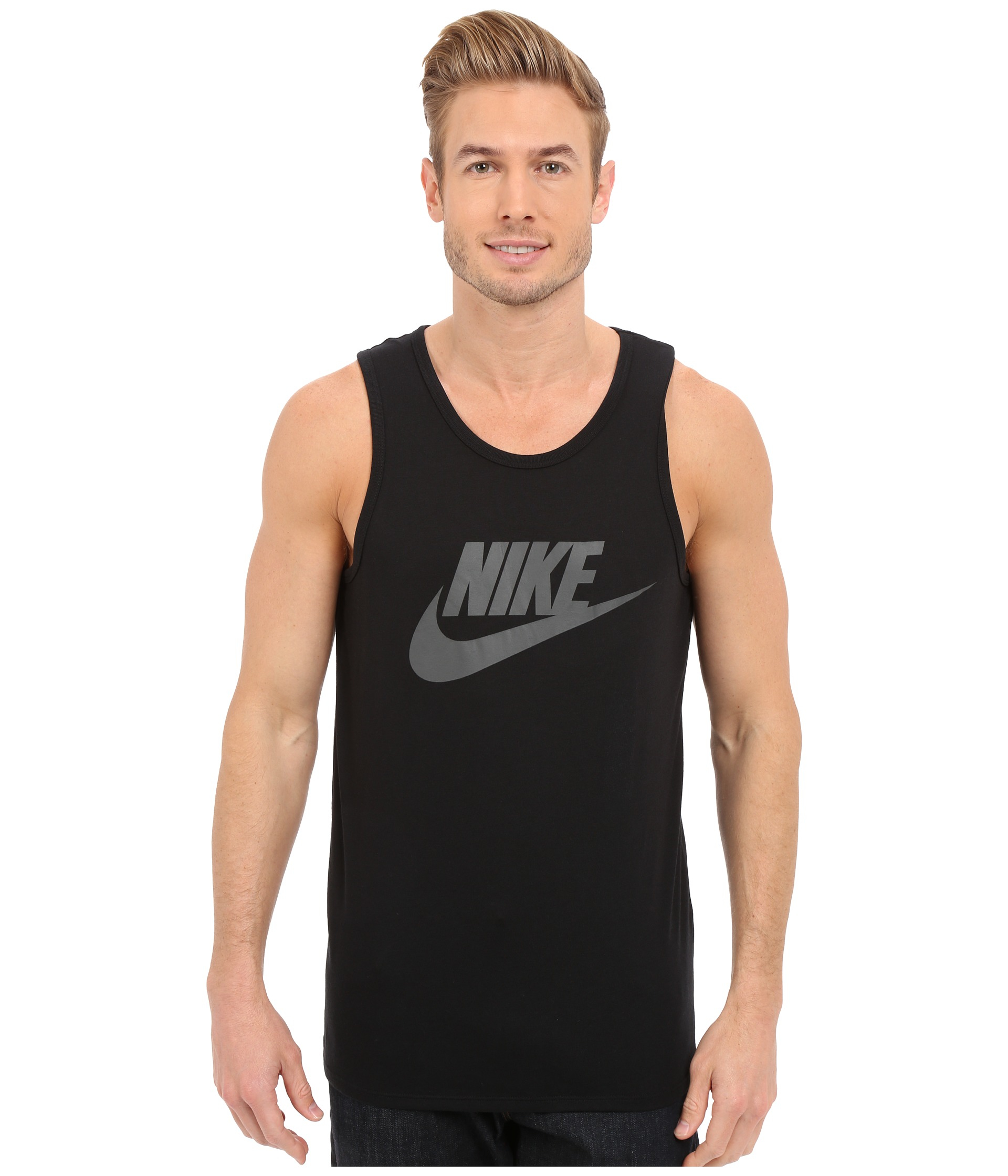 Nike Ace Logo Tank Top in White for Men | Lyst