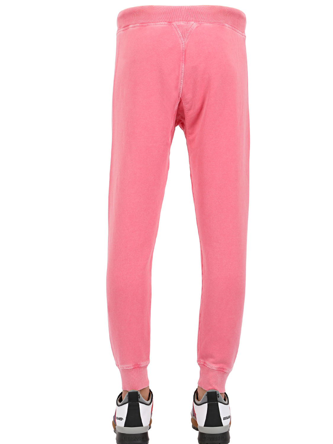 Dsquared² Washed Cotton Jogging Pants in Pink for Men | Lyst