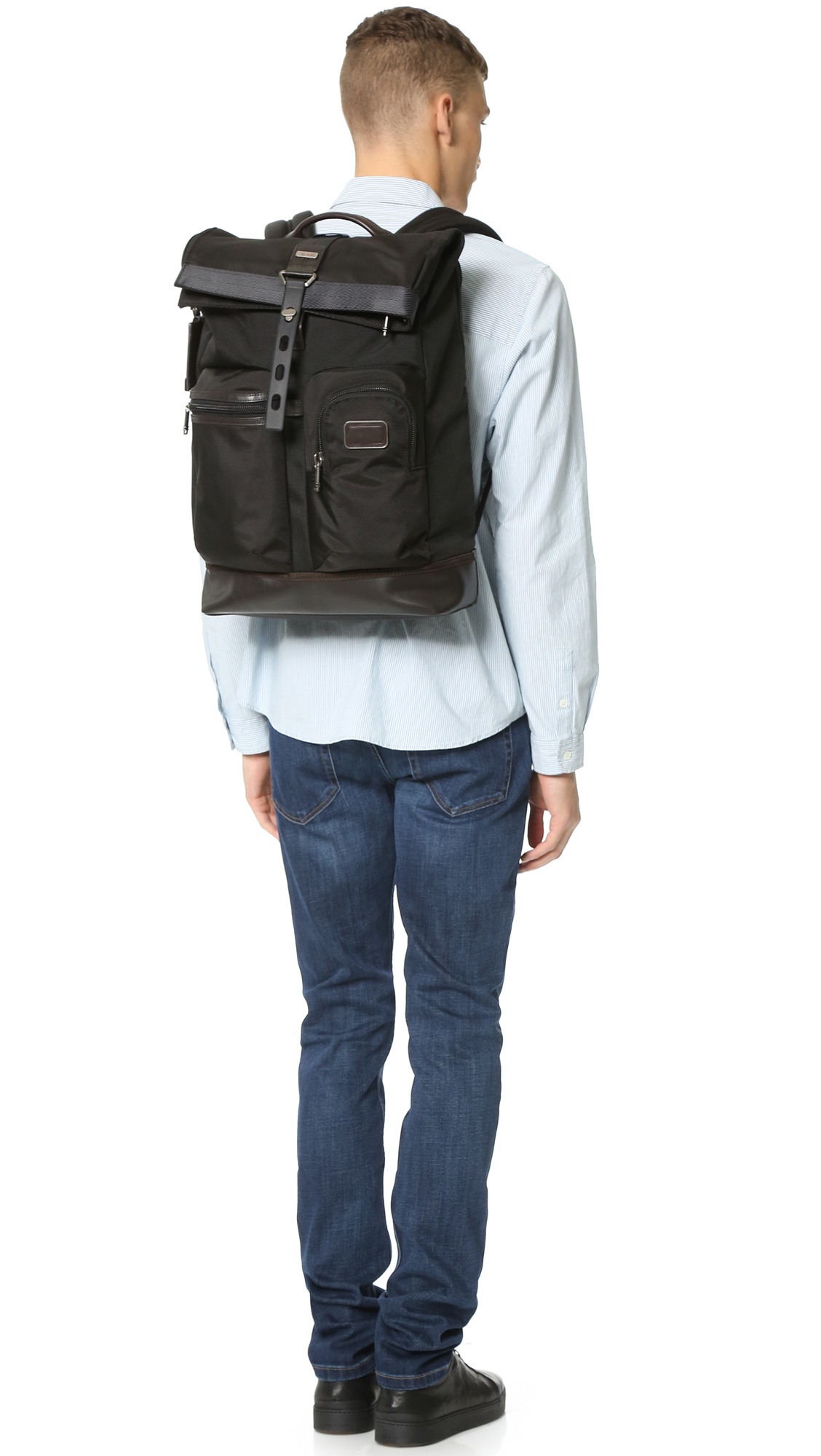 Tumi Alpha Bravo Luke Roll Top Backpack in Gray for Men Lyst