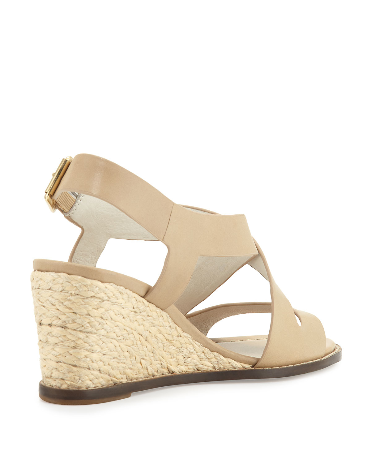 Lyst - Bettye Muller Ponza Leather Espadrille Wedge Sandal in Natural