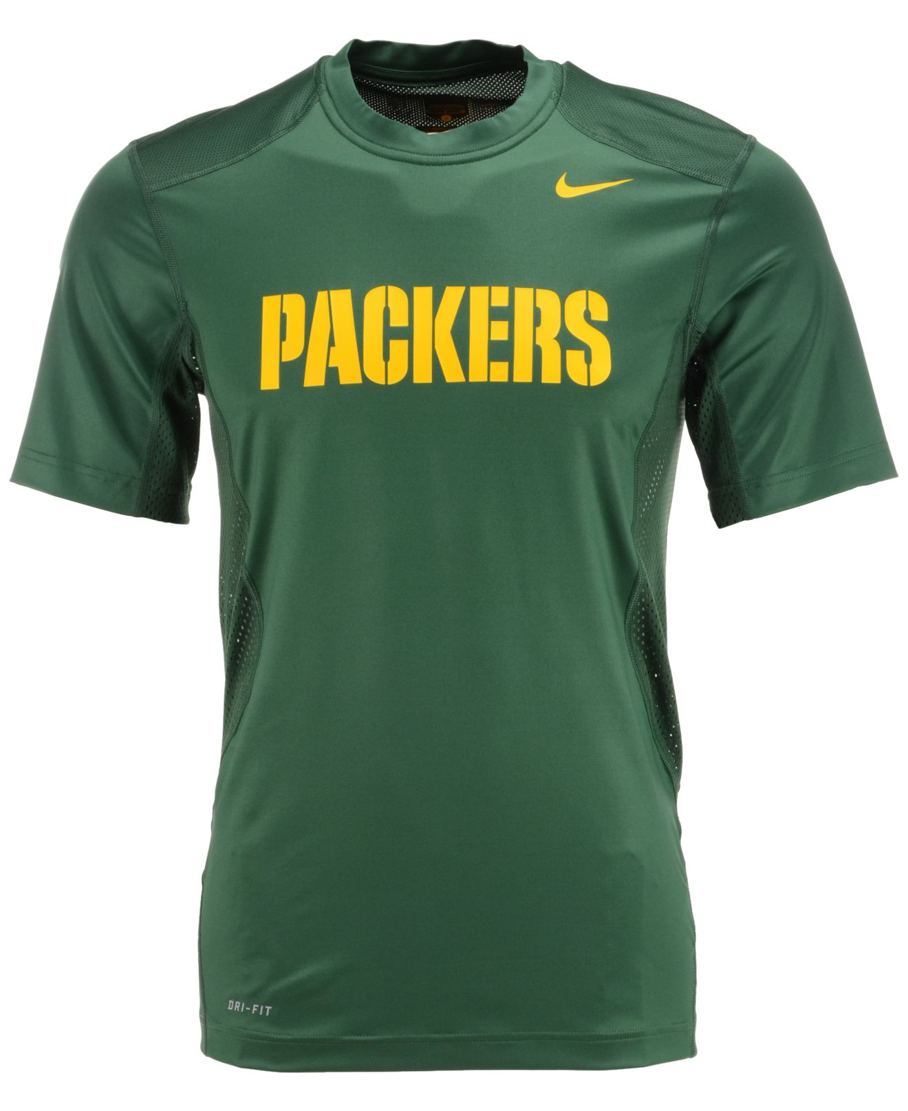 Nike Mens Shortsleeve Green Bay Packers Hypercool Speed Tshirt in Green ...