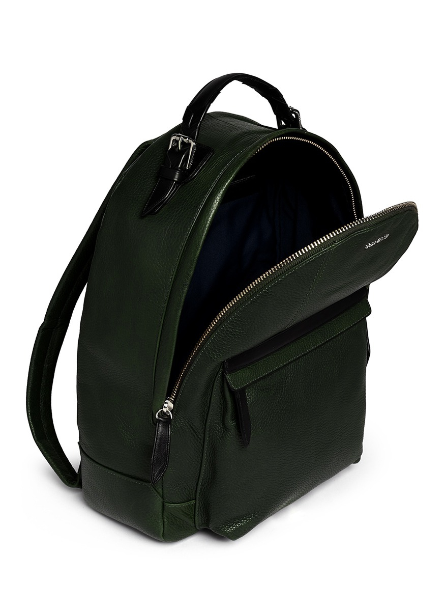 Lyst - Cole Haan 'Truman' Grainy Leather Backpack in Green for Men