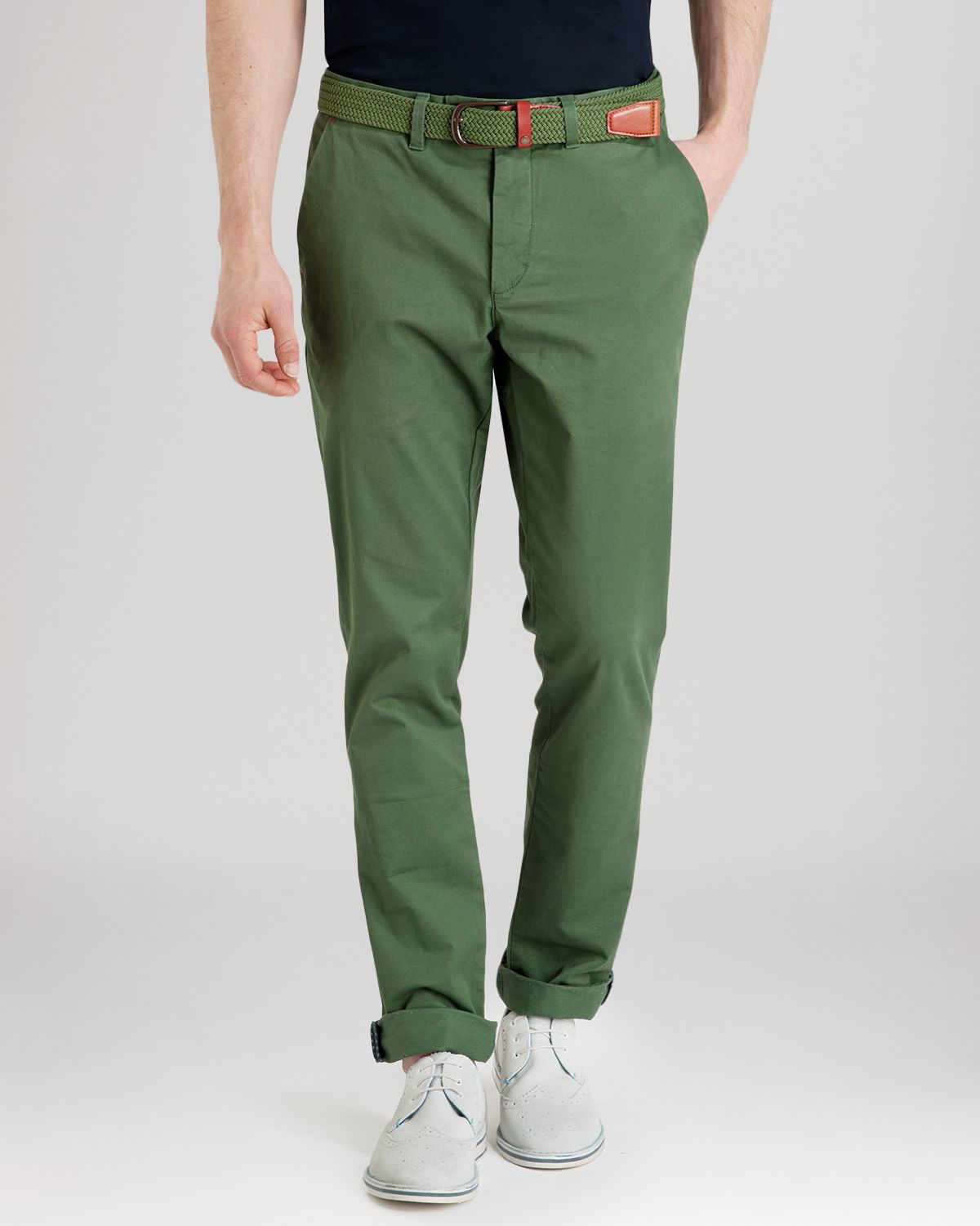 Lyst Ted Baker Sorcor Slim Fit Chino Pants in Green for Men