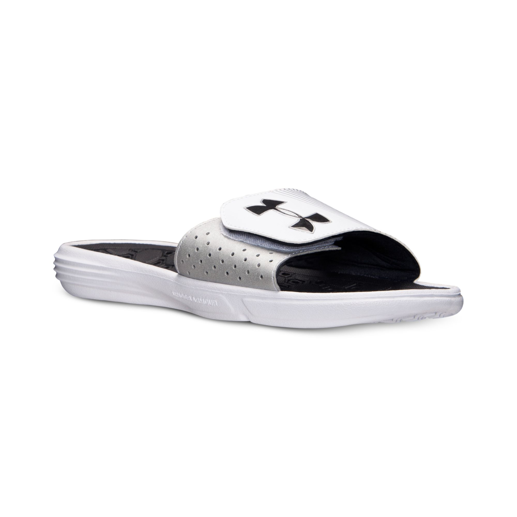 Under Armour Men'S Playmaker Iv Flip-Flops From Finish Line in Silver ...