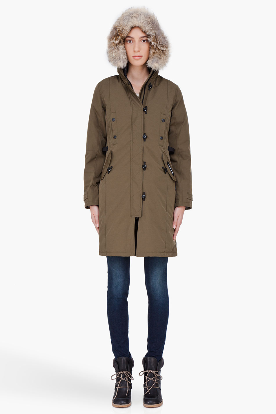 Lyst - Canada Goose Olive Fur Trim Kensington Parka in Green