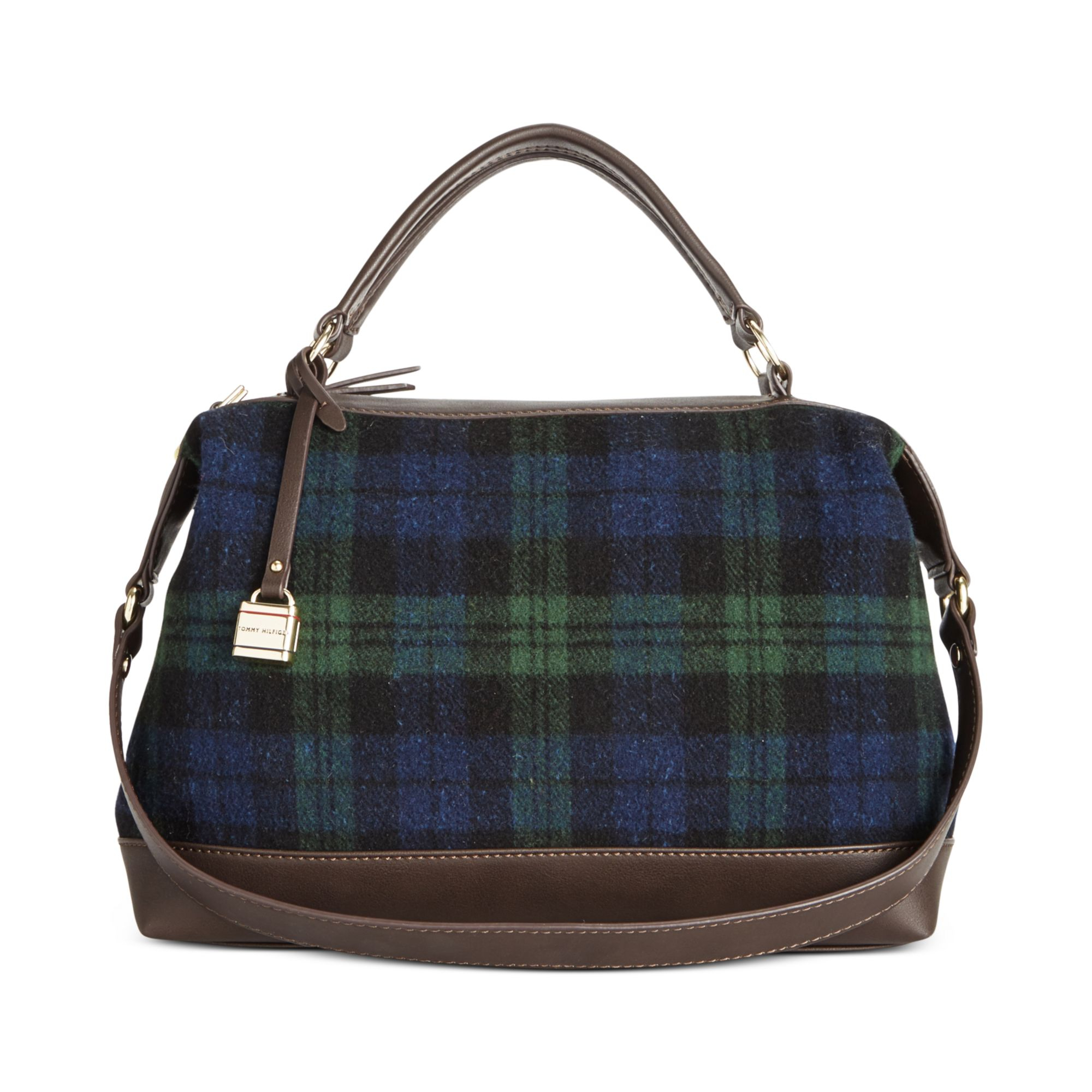 Tommy Hilfiger Monogram Wool Convertible Duffle in Green (Navy/Green ...
