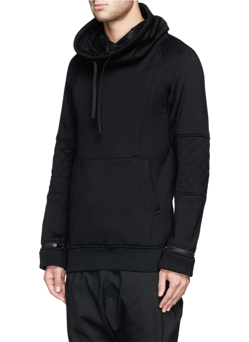 black cowl neck hoodie