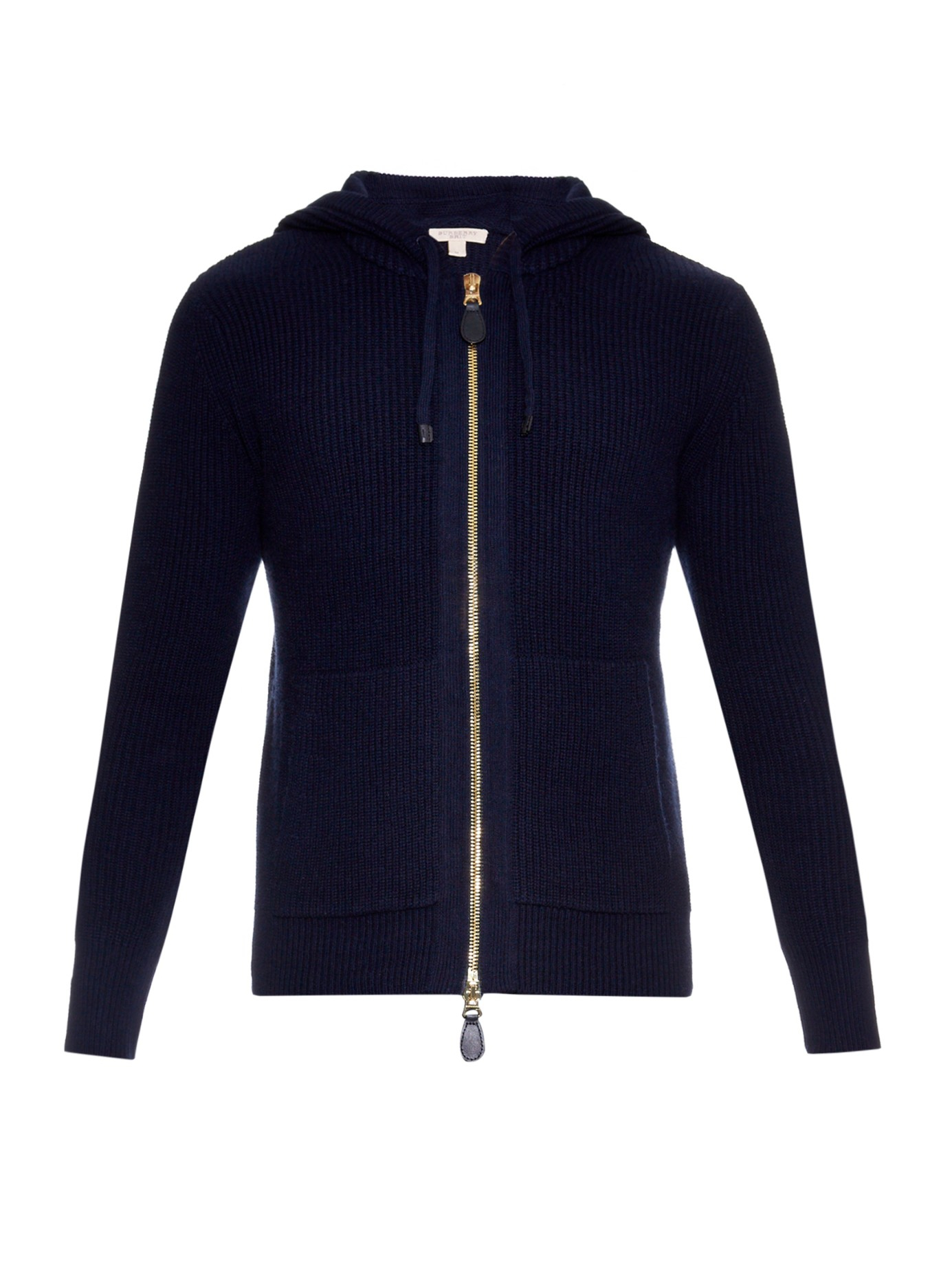 Burberry brit Woodsford Wool And Cashmereknit Zipup Sweater in Blue