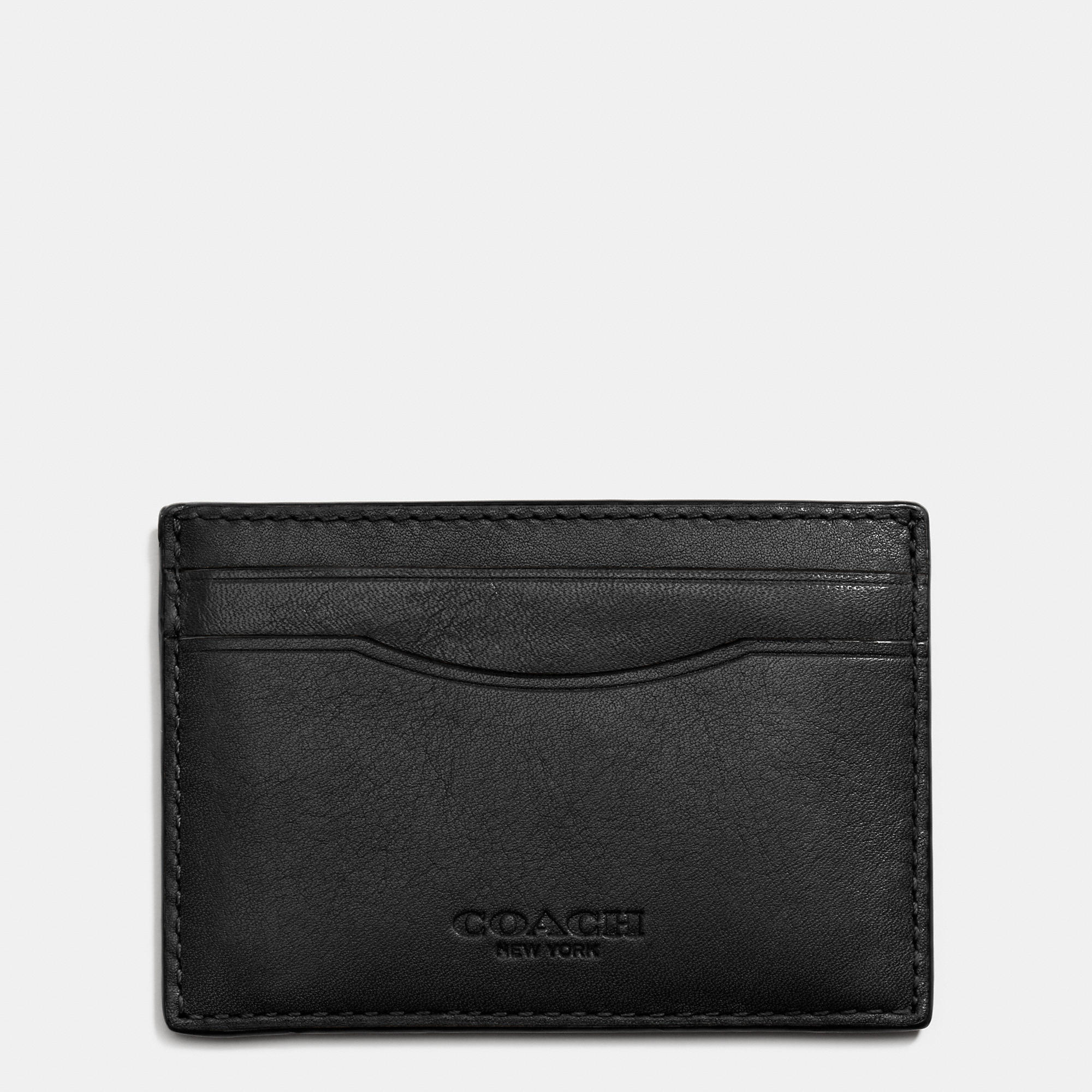 Coach Card Case In Sport Calf Leather in Black for Men | Lyst