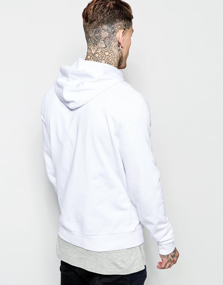 white zip up hoodie cheap