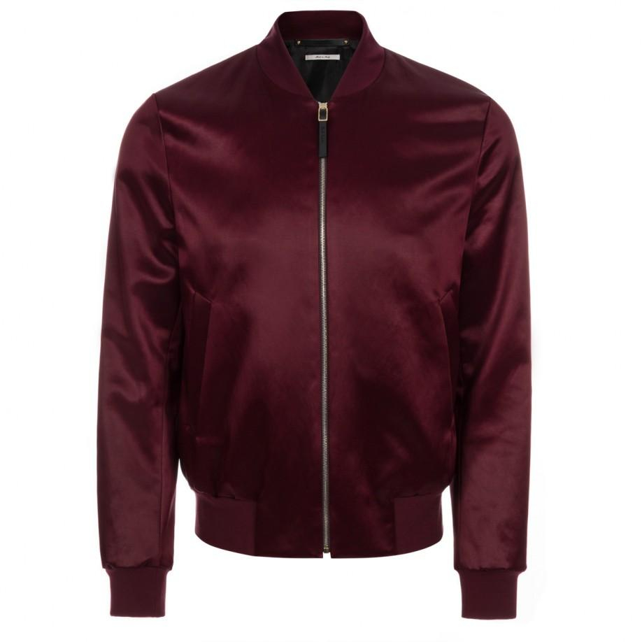 Paul smith Burgundy Satin Bomber Jacket in Purple for Men (burgundy) Lyst