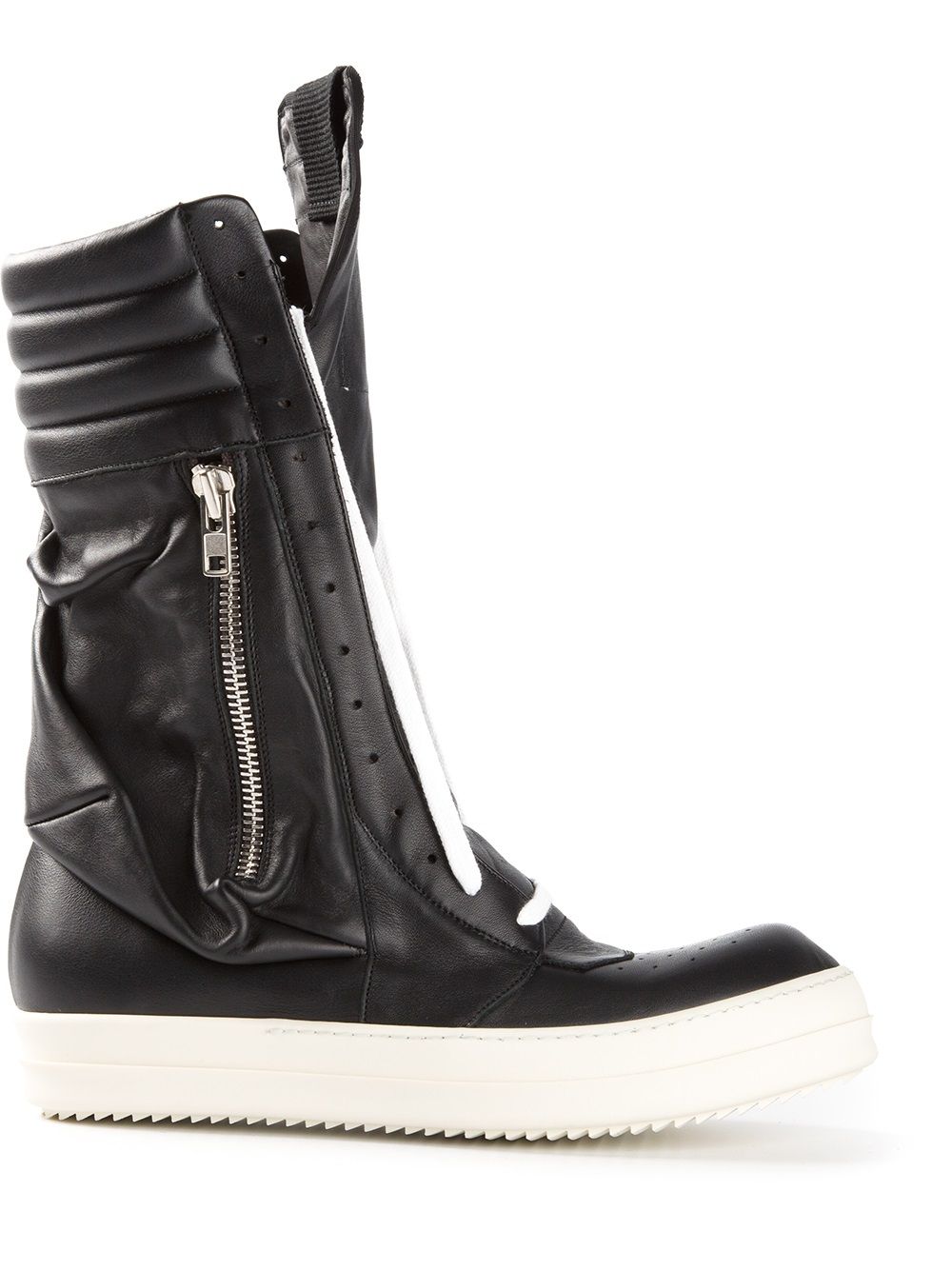 Rick Owens Calf Length Boots in Black for Men | Lyst