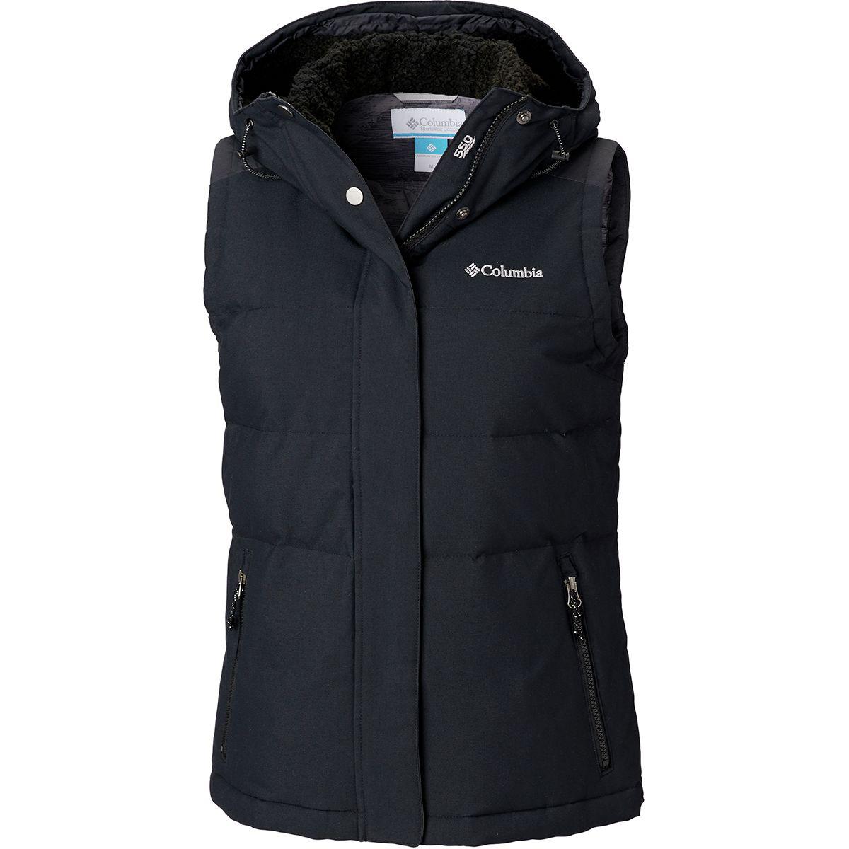 womens columbia vest with fur hood