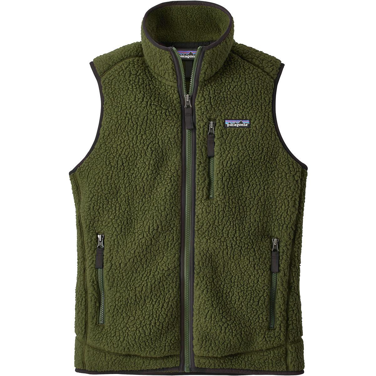 men's retro pile fleece vest