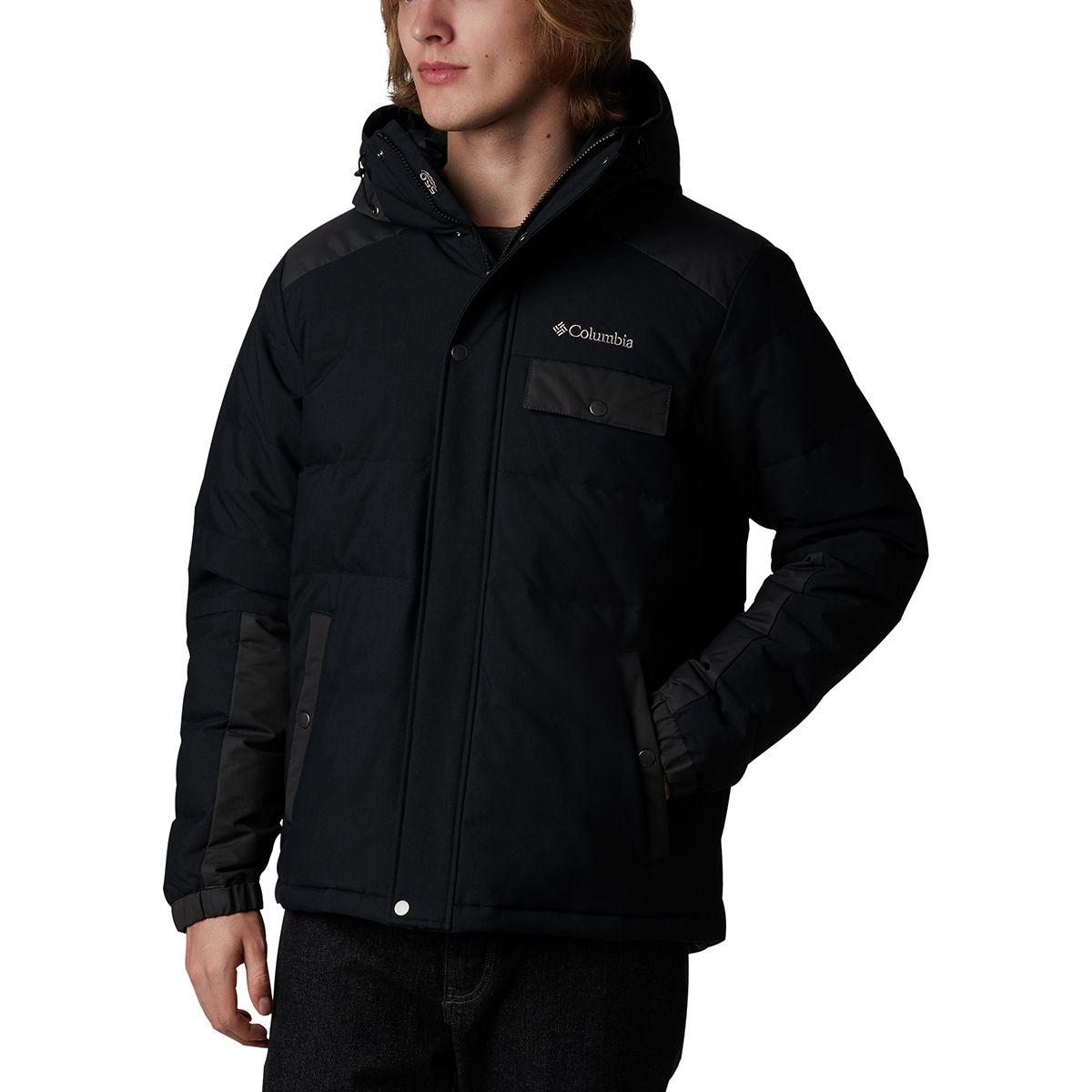 Columbia Synthetic Winter Challenger Hooded Jacket in Black for Men - Lyst