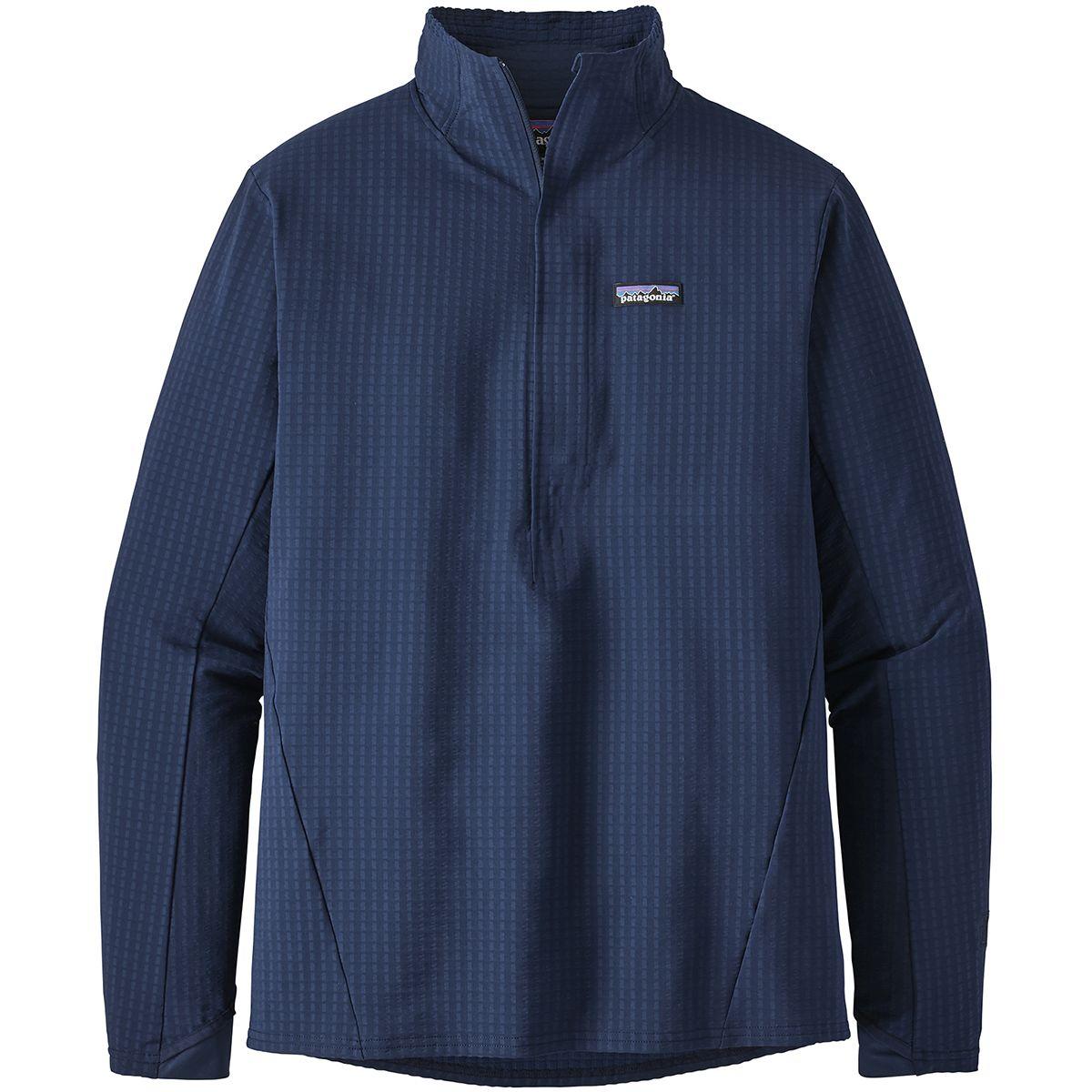 mens patagonia r1 pullover andes blue