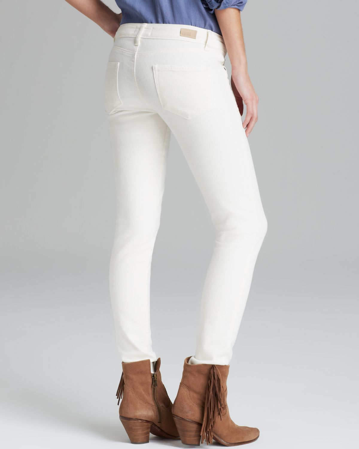 Paige Jeans Edgemont Ultra Skinny in Vanilla Bean in White | Lyst