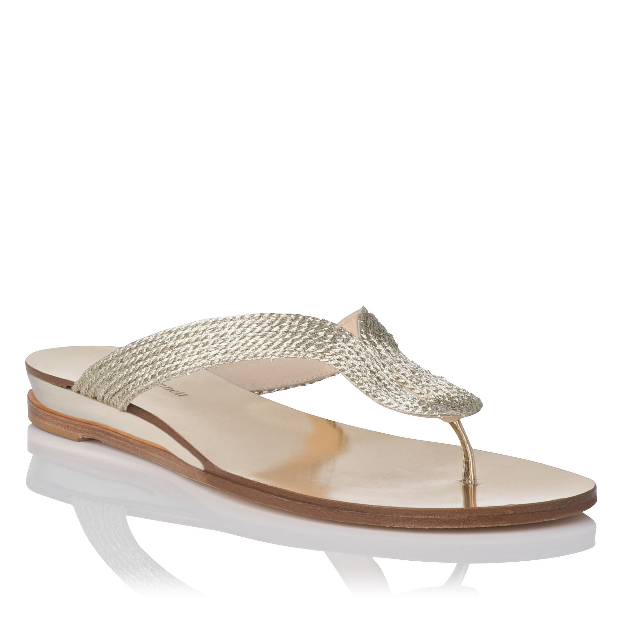 L.k.bennett Honey Rope Lurex Sandal in Gold | Lyst