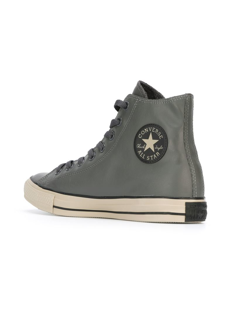 Lyst Converse Rubber HighTop Sneakers in Gray for Men