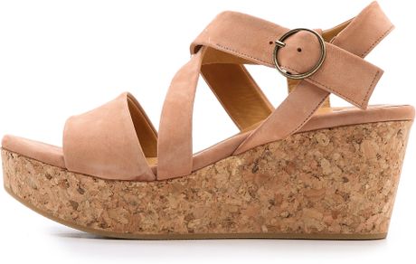 Coclico Mel Wedge Sandals in Beige (Blush/Natural) | Lyst
