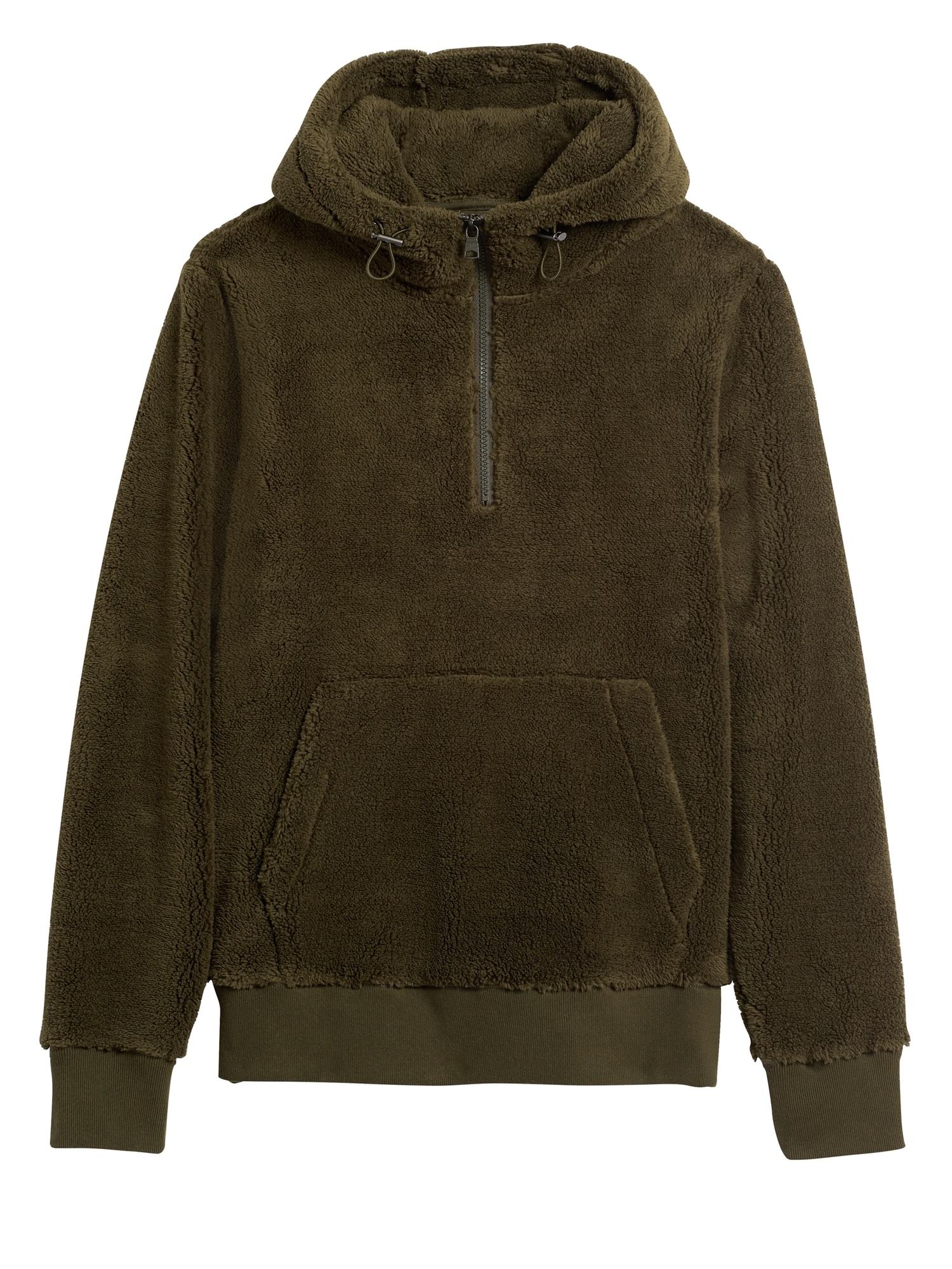 modern fleece hoodie banana republic