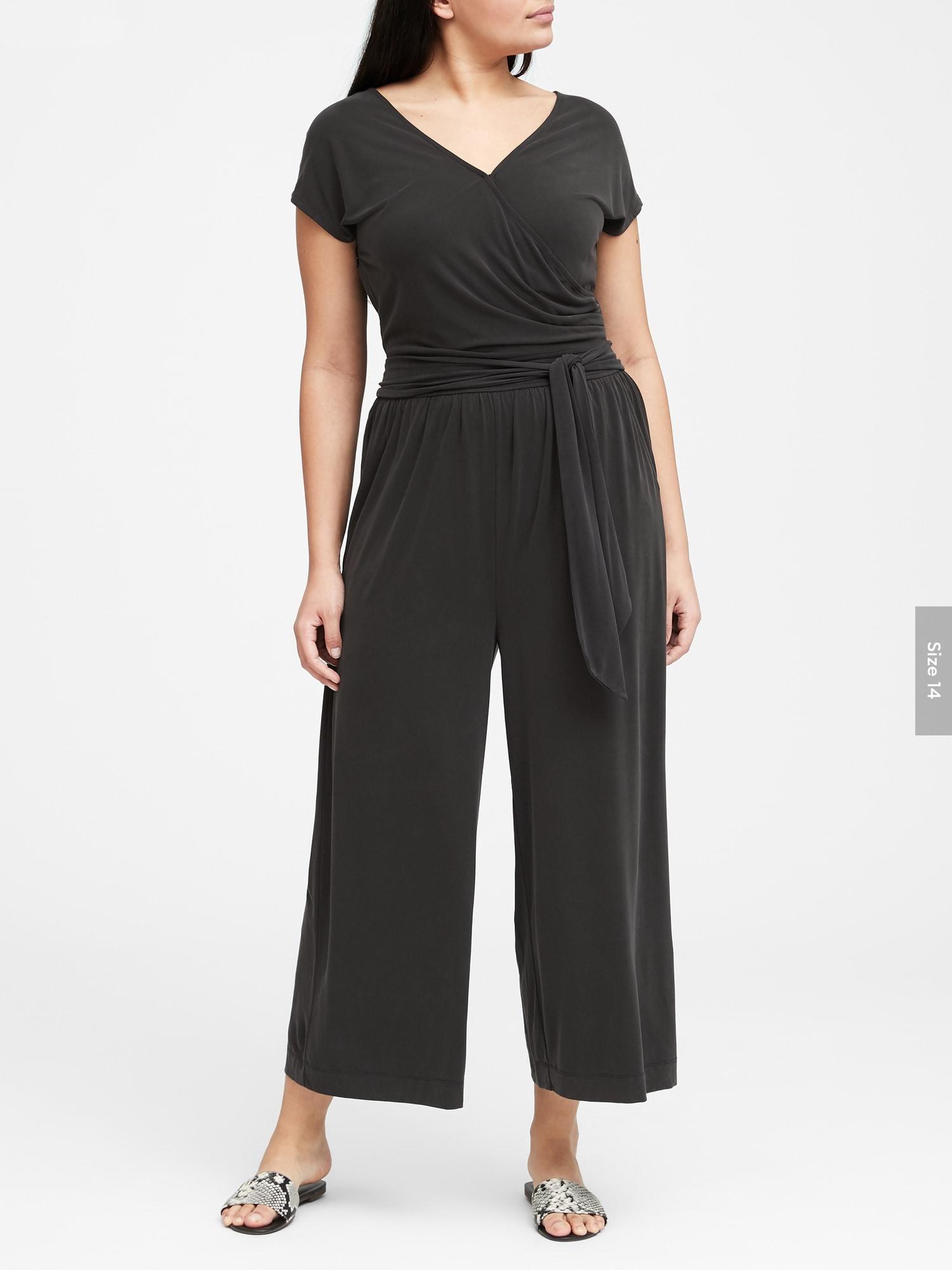 black cropped jumpsuit