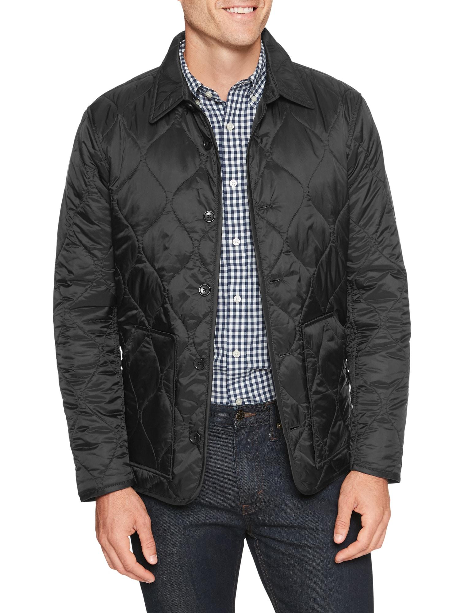 Lyst - Banana Republic Factory Water And Stain Resistant Quilted Jacket ...