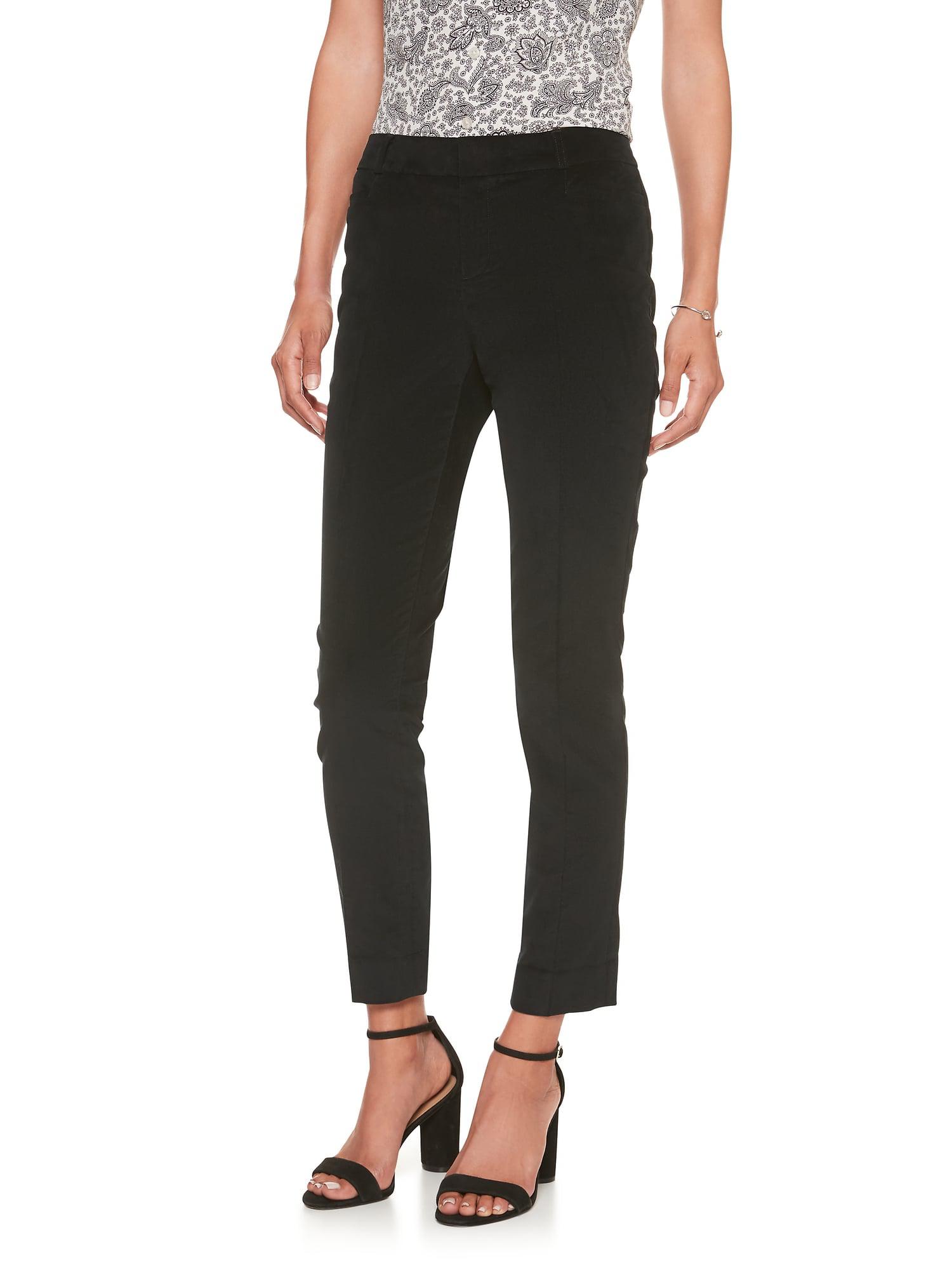 Lyst Banana Republic Factory Petite Sloan Velvet Slim Ankle Pant In Black