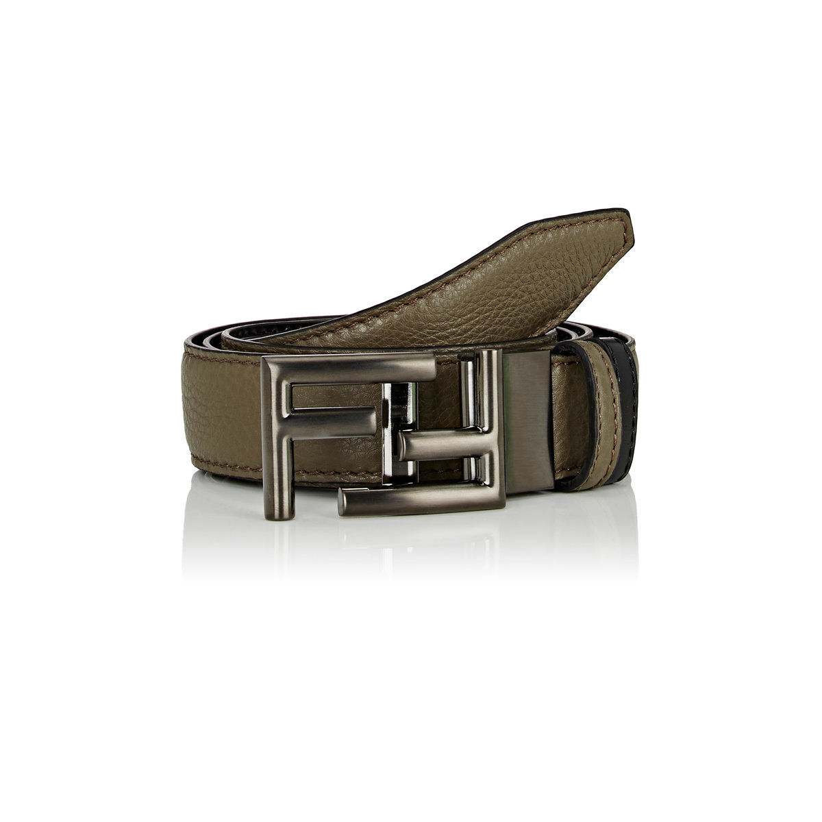 Fendi Reversible Leather Belt in Black for Men | Lyst