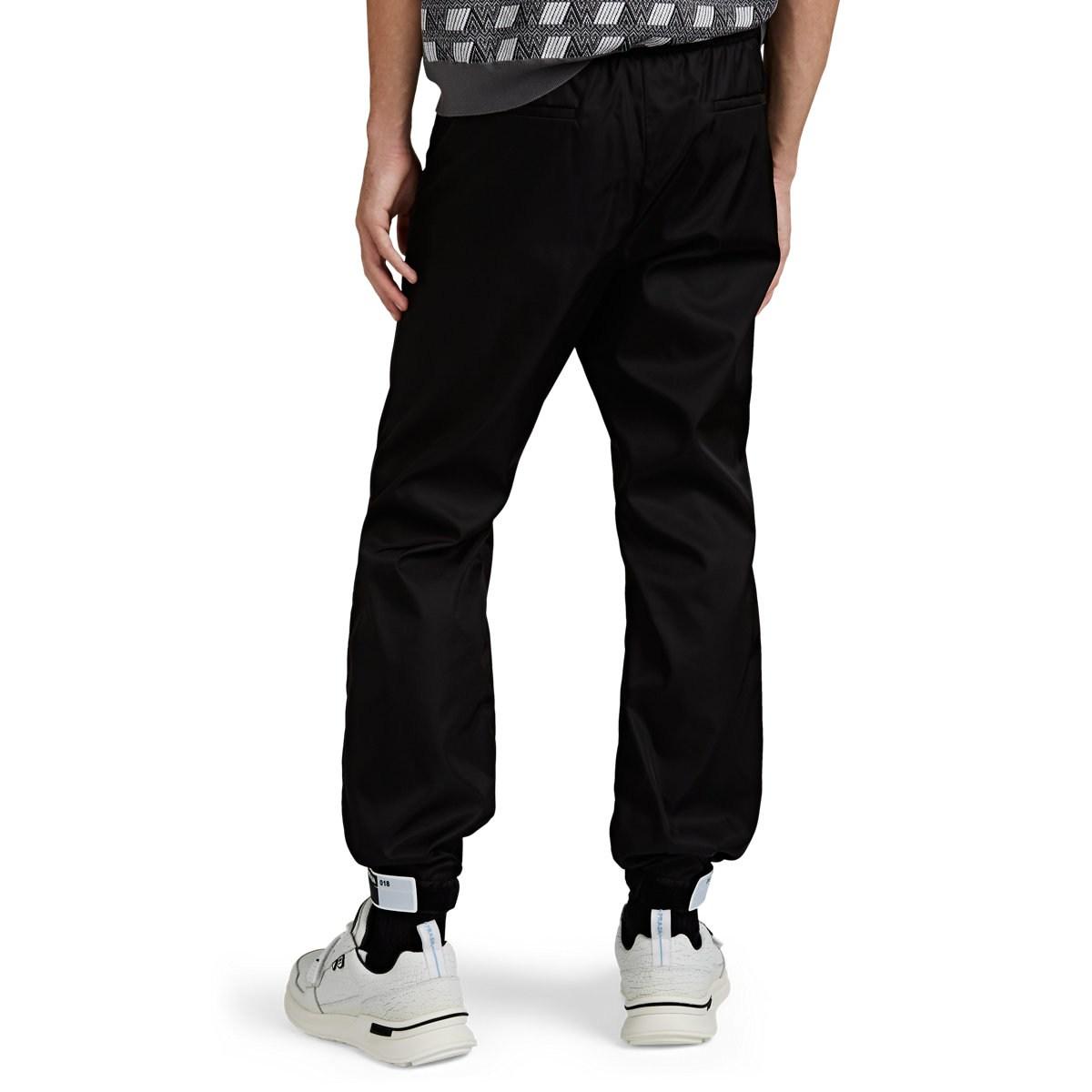 prada rubber cuff jogger pants