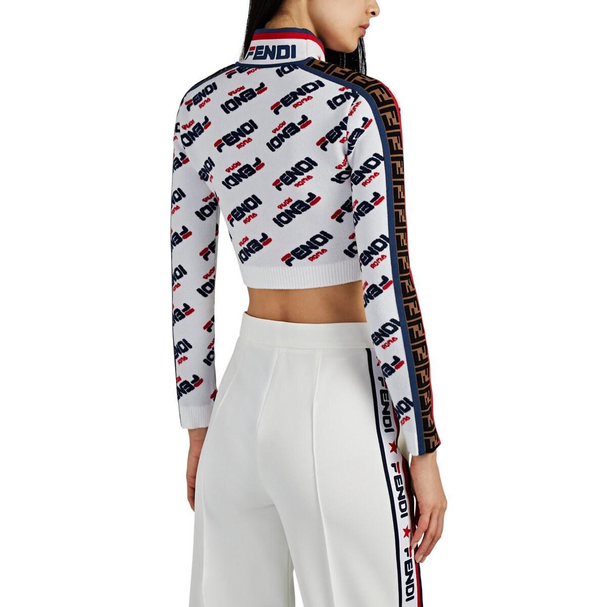 white fendi crop top