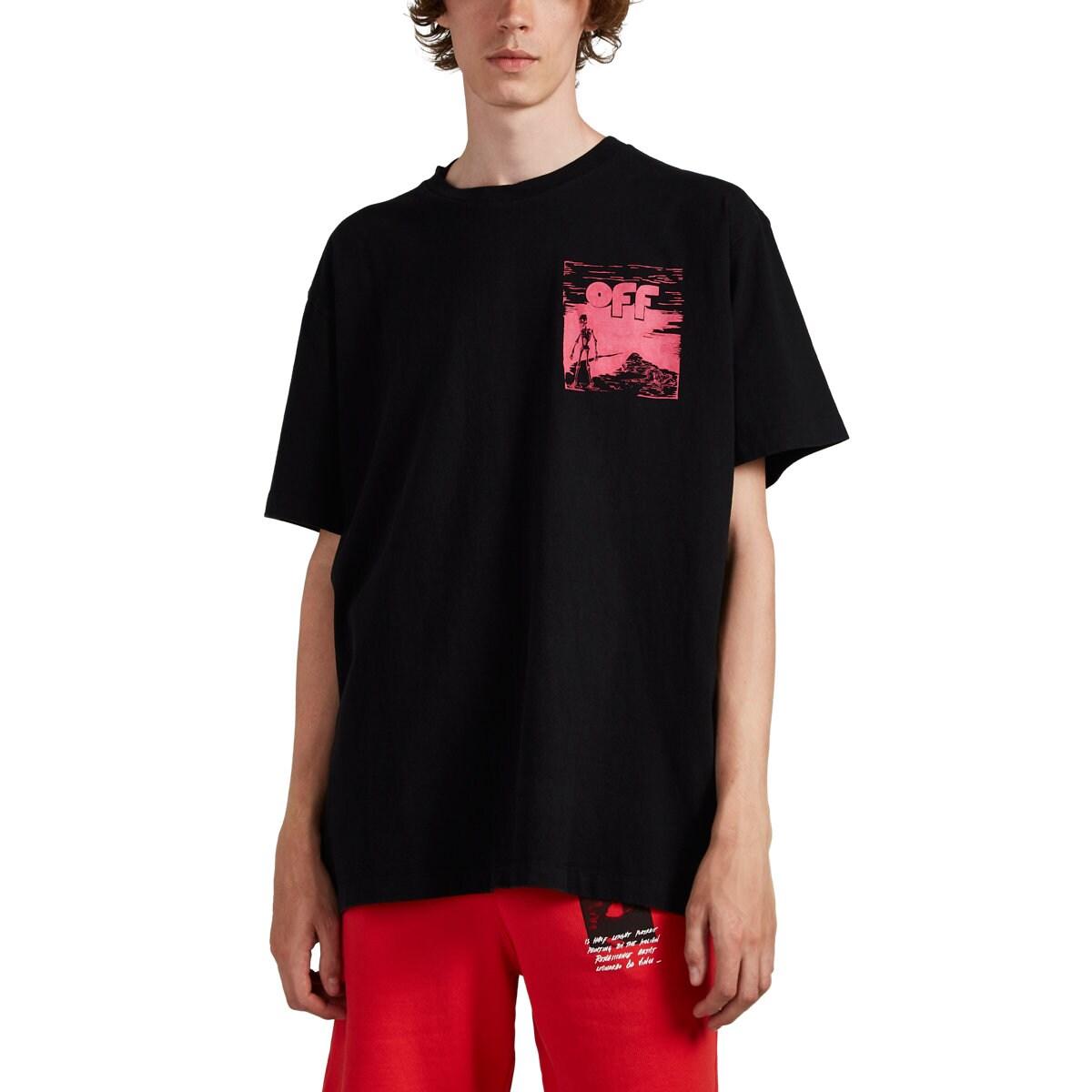 Off-White c/o Virgil Abloh Logo Skeleton-&-corpse Cotton T-shirt in ...