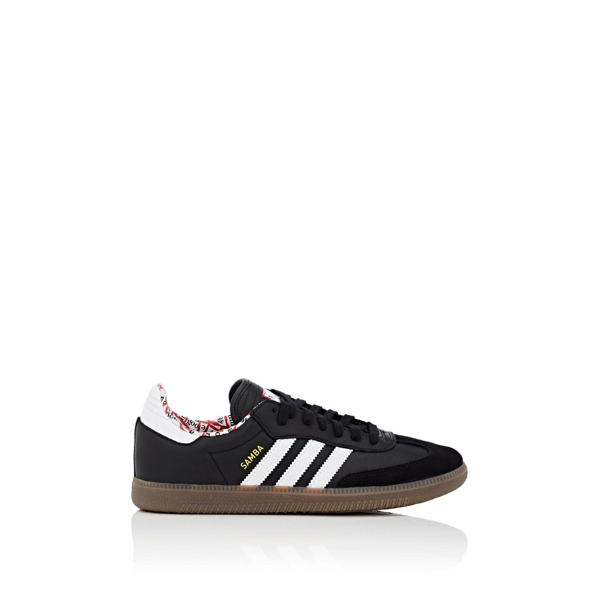 black leather sambas