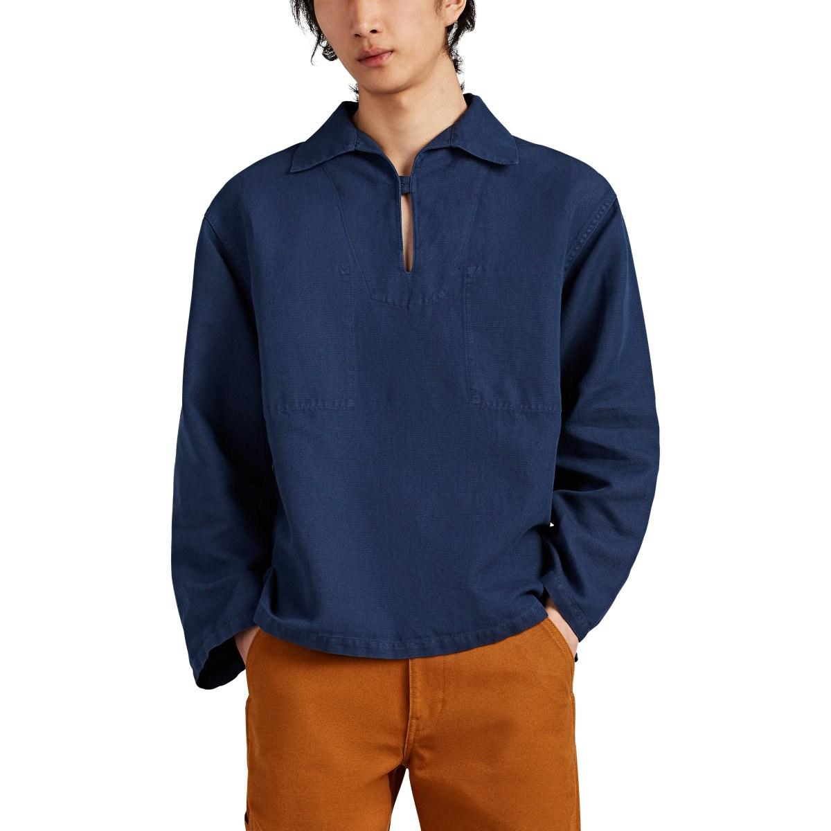 Lyst Jacquemus Oversized Linencotton Canvas Shirt in Blue for Men