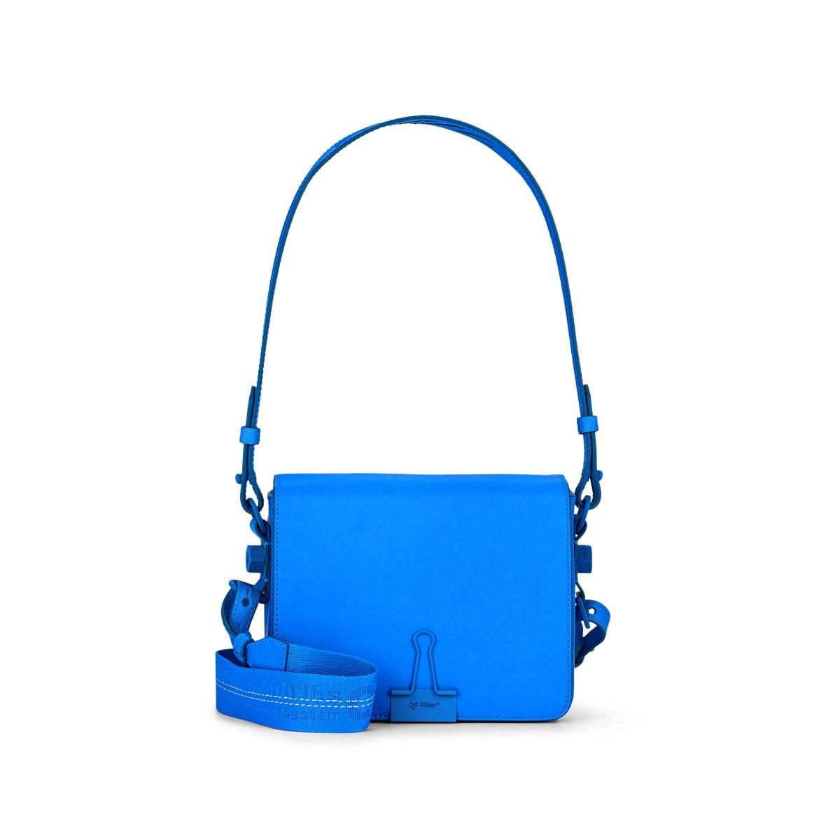 Lyst - Off-White c/o Virgil Abloh Binder-clip Small Leather Crossbody Bag in Blue