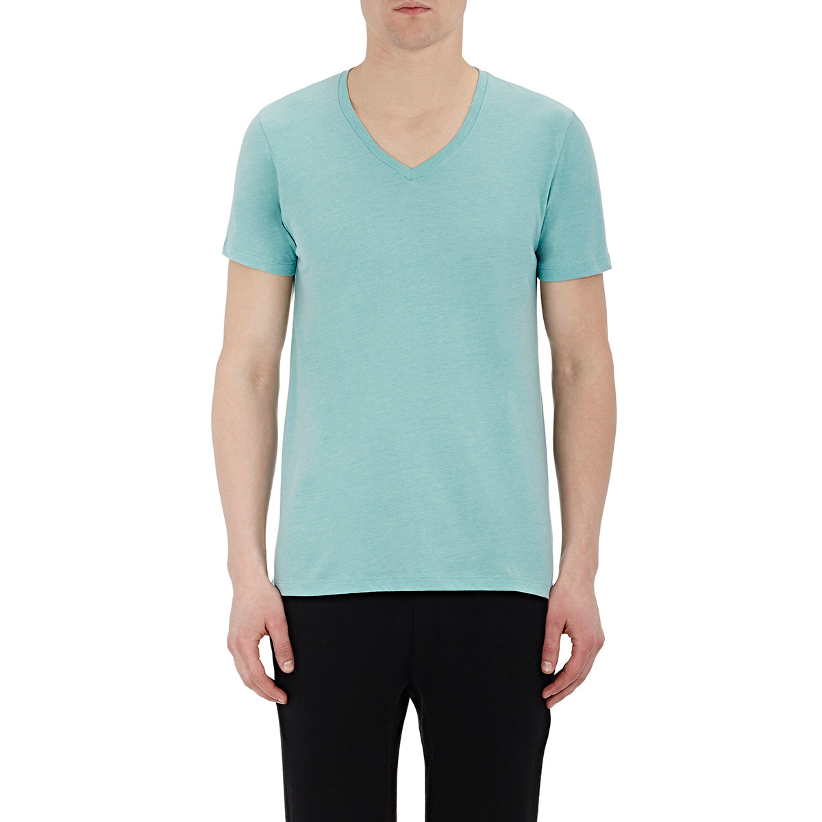 Barneys new york Jersey V-neck T-shirt in Blue for Men | Lyst