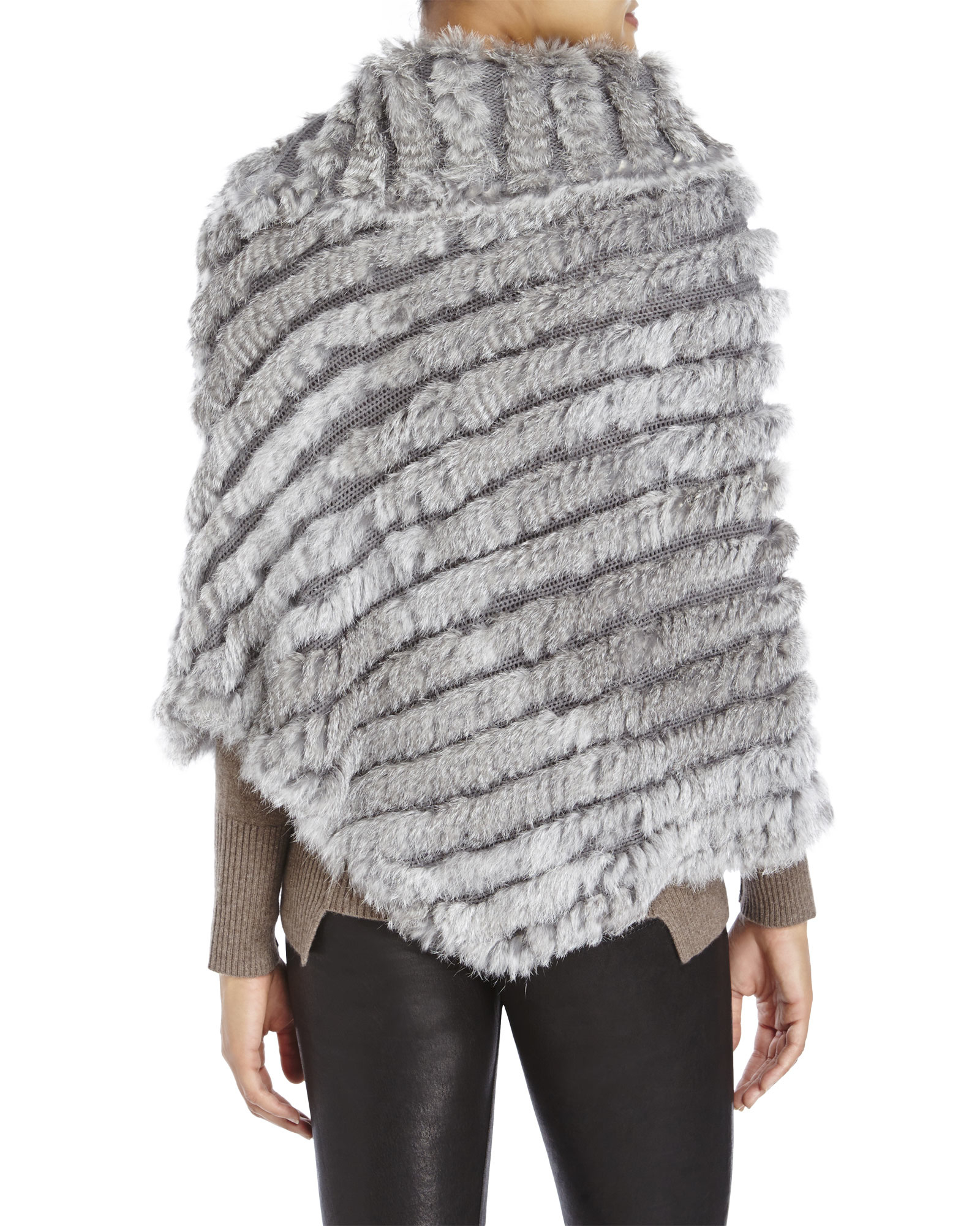 poncho rabbit fur