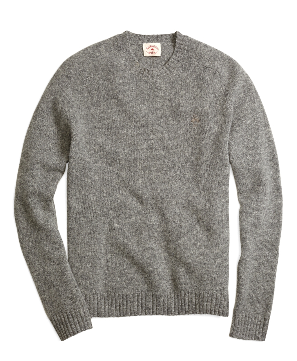 Lyst - Brooks Brothers Shetland Crewneck Sweater in Gray for Men
