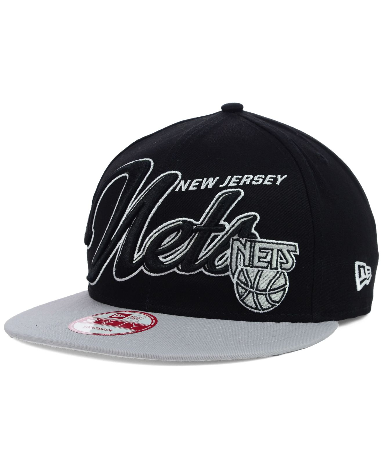 Lyst - Ktz New Jersey Nets Black-top 9fifty Snapback Cap in Black for Men