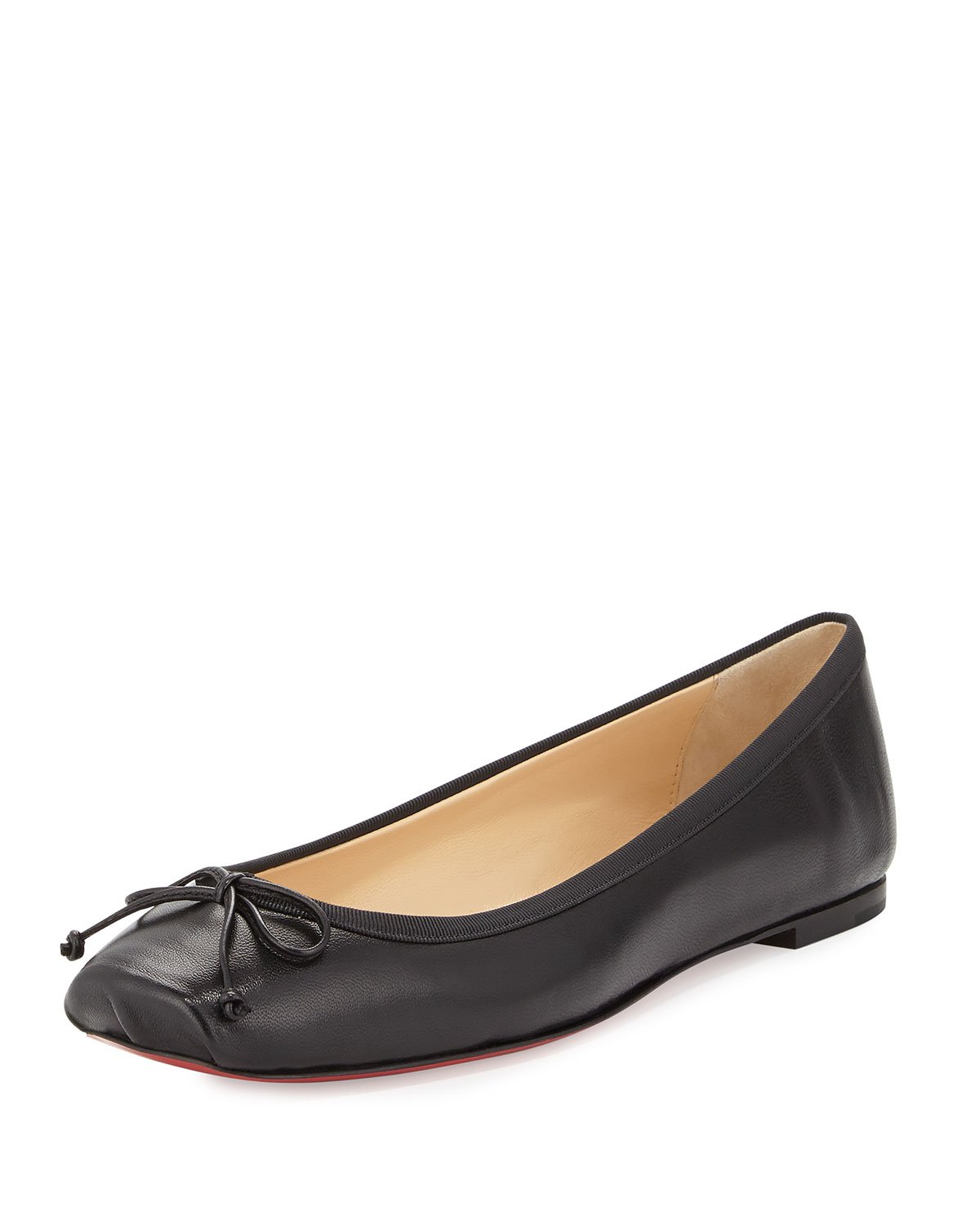 louis vuitton mens shoes - Christian louboutin Square-Toe Ballerina Flat in Black | Lyst