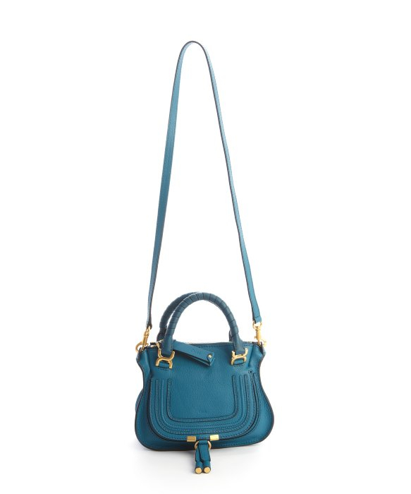 Chlo Laguna Blue Leather Marcie Convertible Tote in Blue | Lyst  