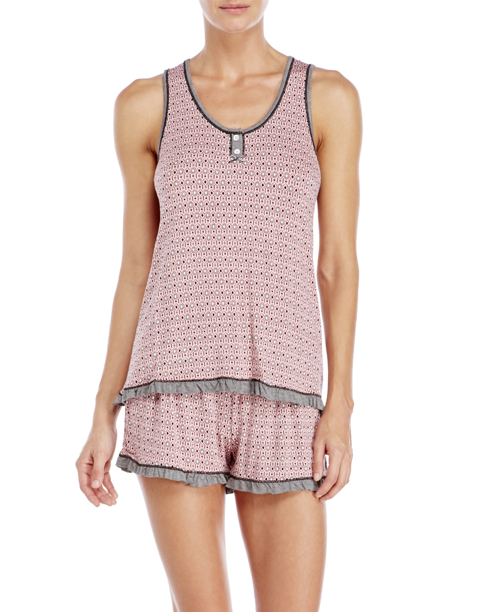 Lyst Kensie TwoPiece Tank Top & Shorts Pajama Set in Pink