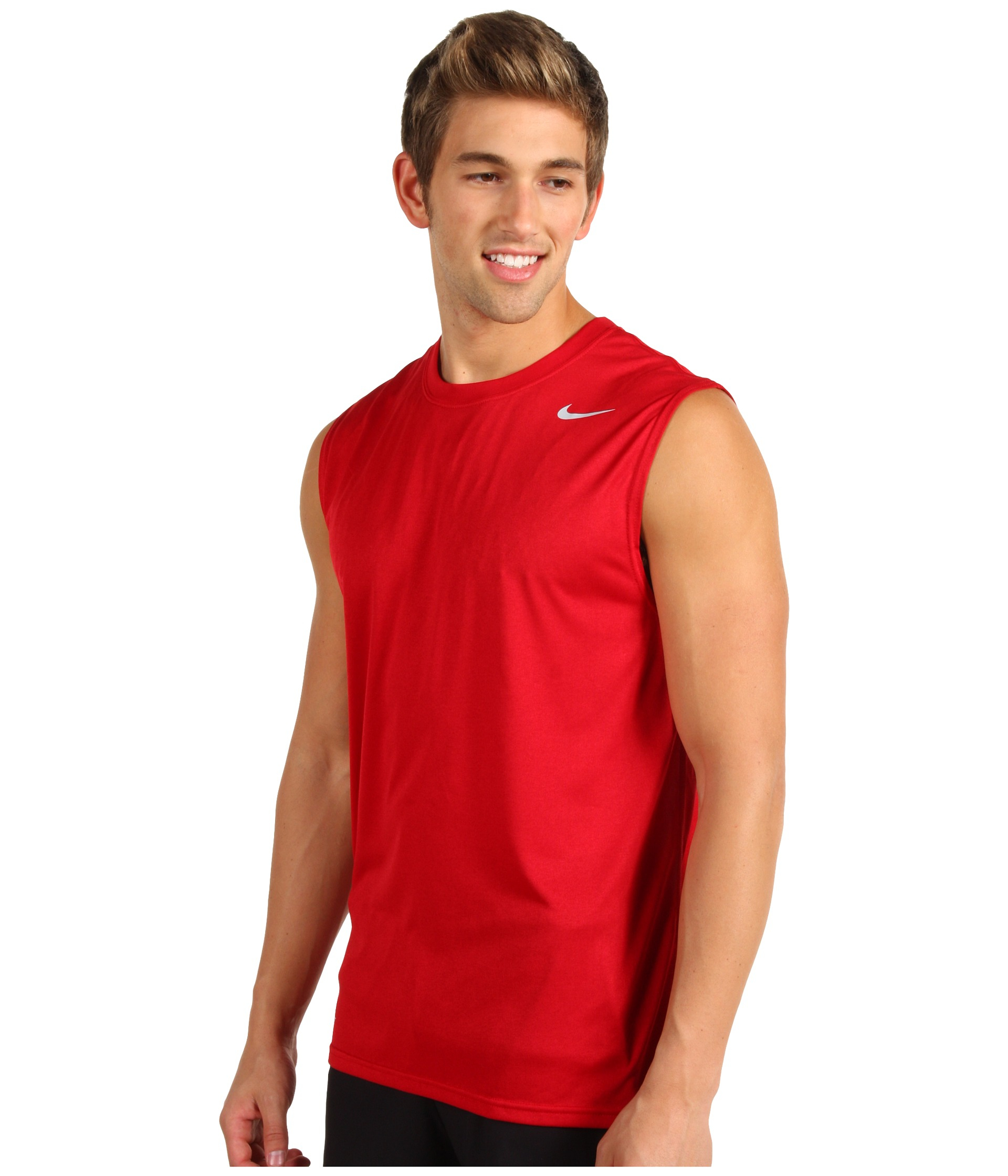 Nike Dri-fit Legend Sleeveless Training Shirt in Red for Men | Lyst