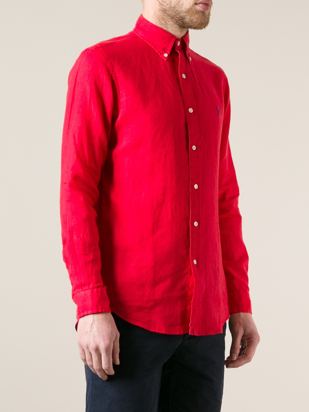 Lyst - Polo Ralph Lauren Classic Shirt in Red for Men