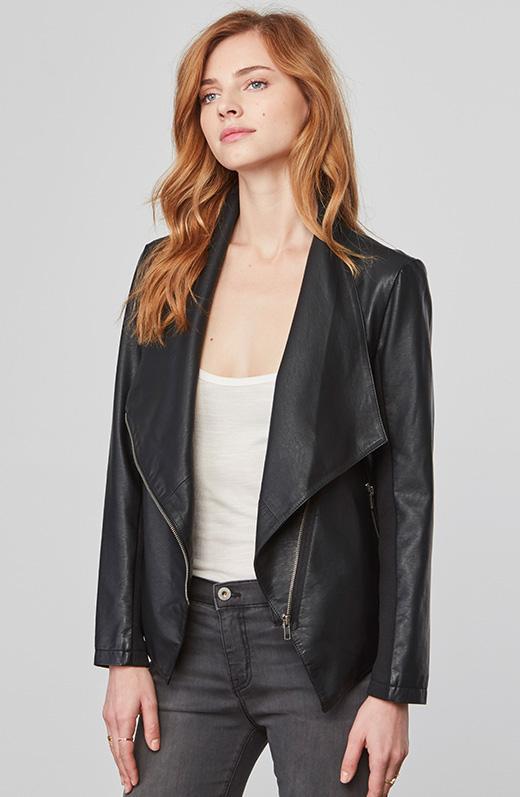 Lyst Bb Dakota Gabrielle Faux Leather Jacket In Black Bb Dakota Women S Black Gabrielle Faux Leather Jacket