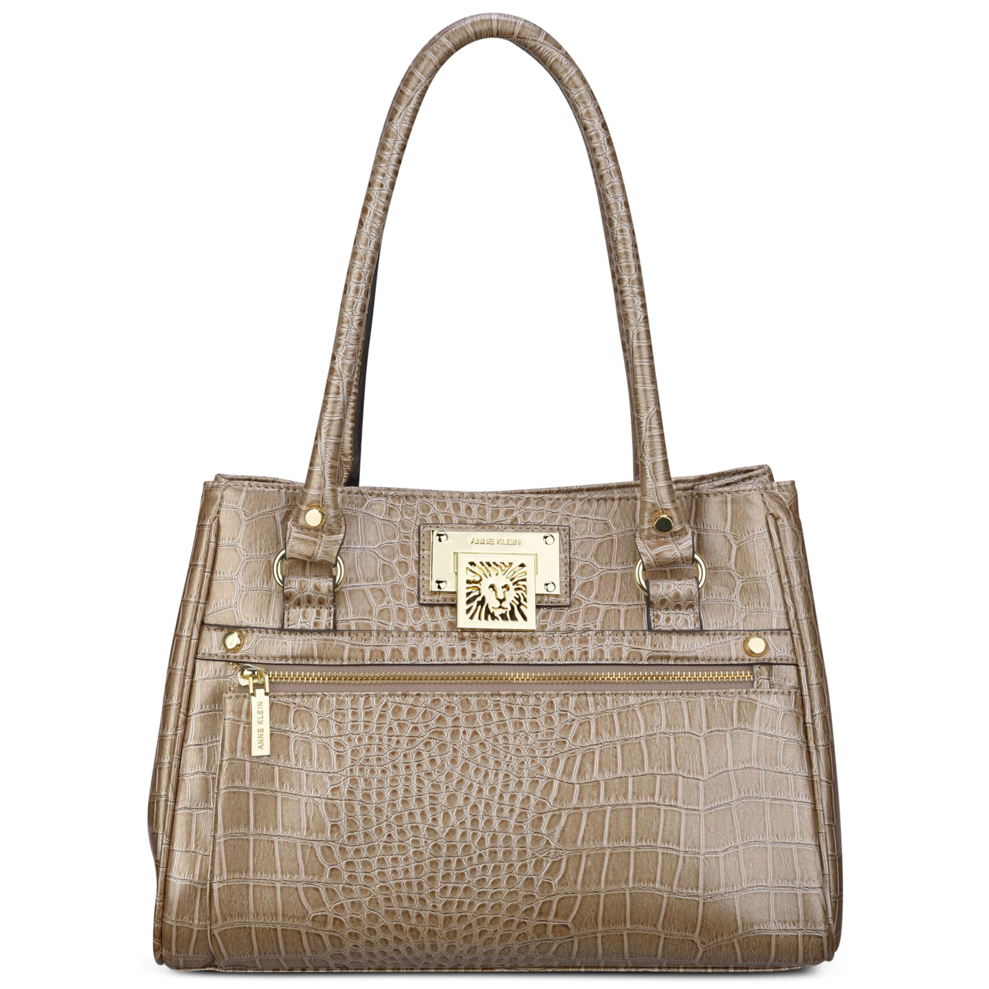 Lyst Anne Klein Alligator Alley Medium Satchel in Brown