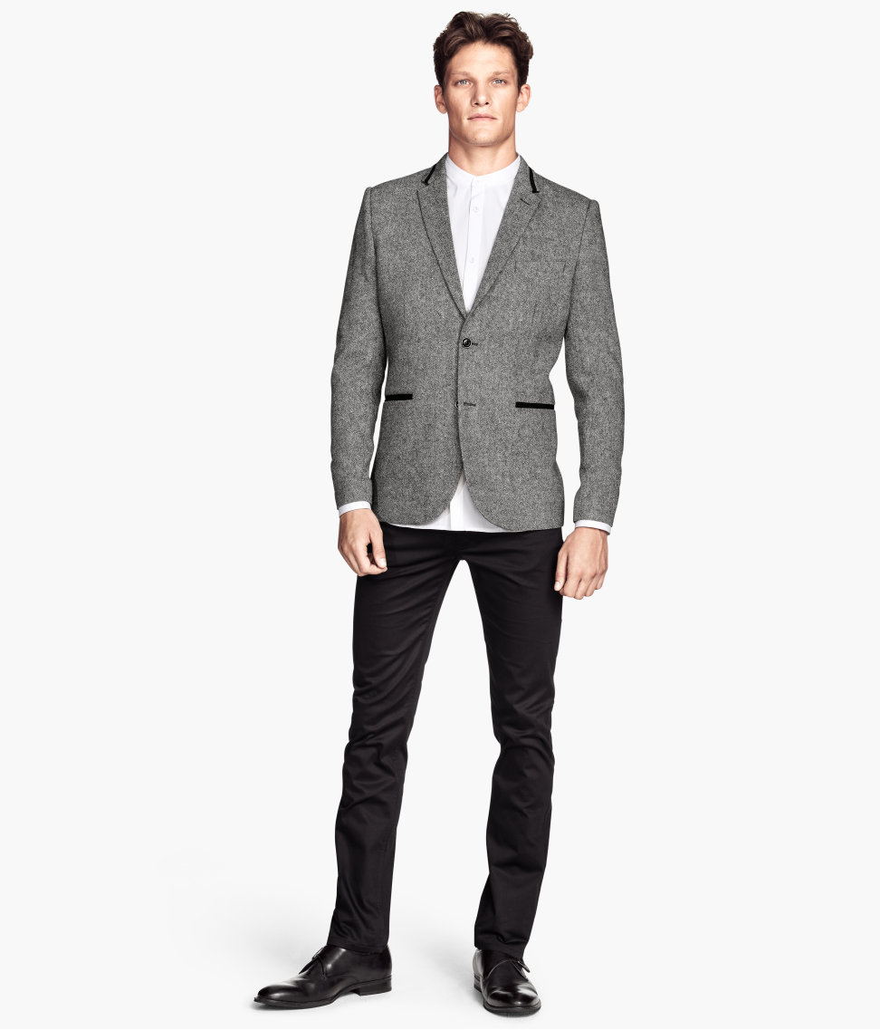 h&m skinny suit pants